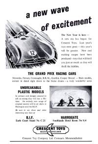 Crescent Toy advertisment &copy; f1modelcars.com