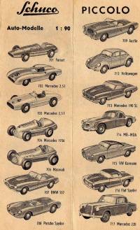 Catalogue Piccolo around 1957/58 &copy; f1modelcars.com